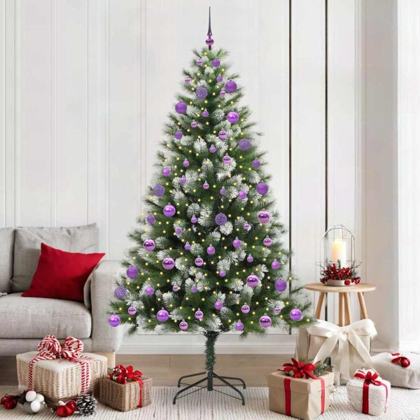 Artificial Flexible Christmas tree with padded snow 210 cm
