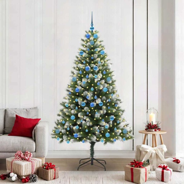 Artificial Flexible Christmas tree with padded snow 210 cm