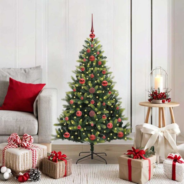 Artificial folding Christmas tree with 150 LED lights 120 cm