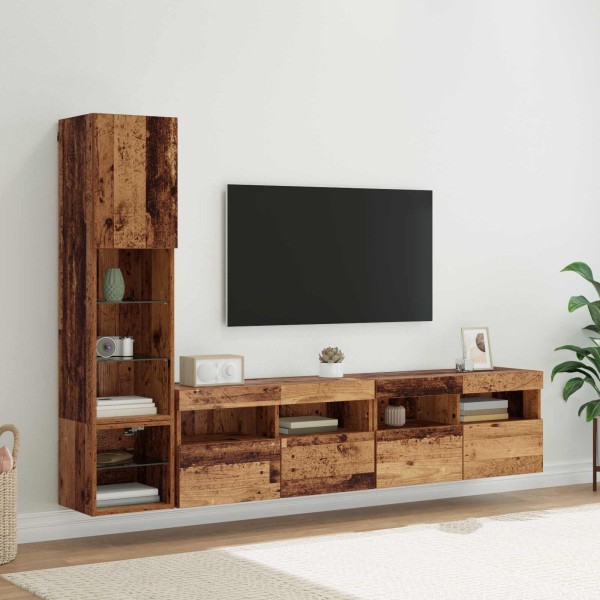 TV wall module 4 pcs. Old tree
