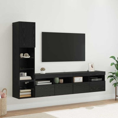 TV wall module 4 pcs. Black...