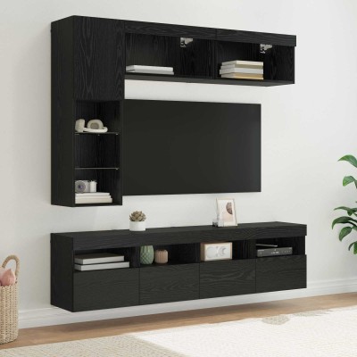 TV cabinet 7 pcs. Black oak...