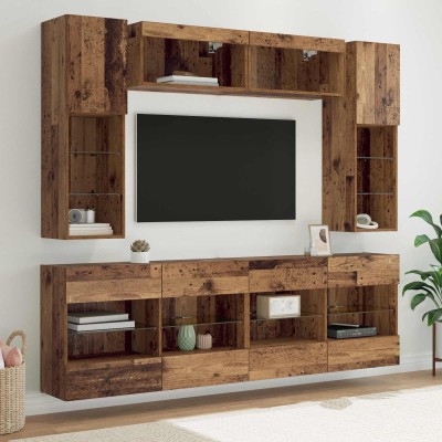 TV wall cabinet set 6 pcs....