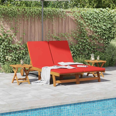 Sun lounger with pillow Red...