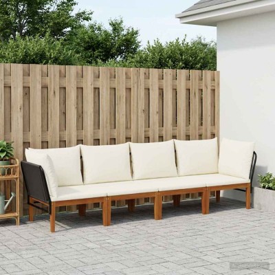 4 pcs. Solid acacia wood...