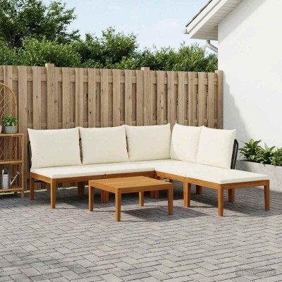 6 pcs. Solid acacia wood...