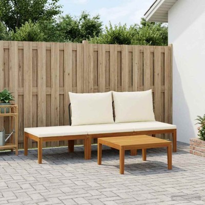 4 pcs. Solid acacia wood...