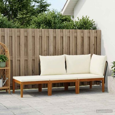 3 pcs. Solid acacia wood...