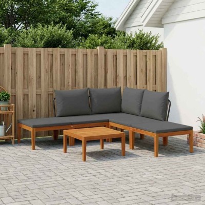 6 pcs. Solid acacia wood...