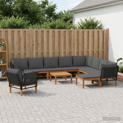 12 pcs. Solid acacia wood...