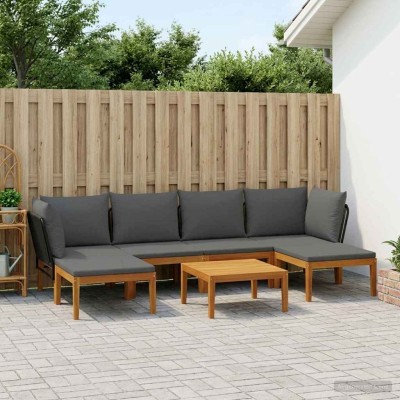 7 pcs. Solid acacia wood...
