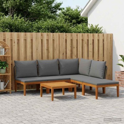6 pcs. Solid acacia wood...
