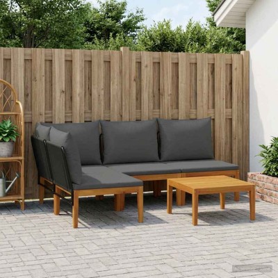 5 pcs. Solid acacia wood...