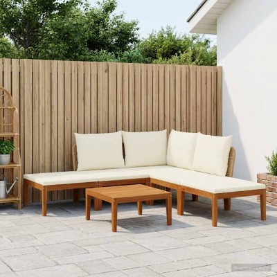 6 pcs. Solid acacia wood...