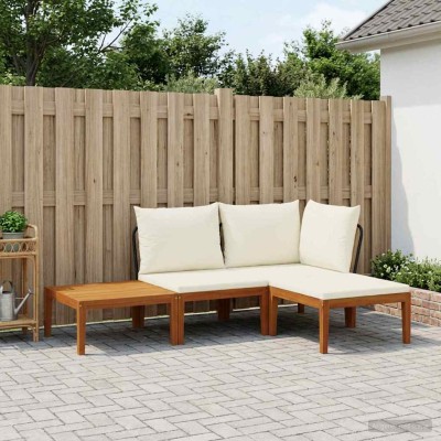 4 pcs. Solid acacia wood...