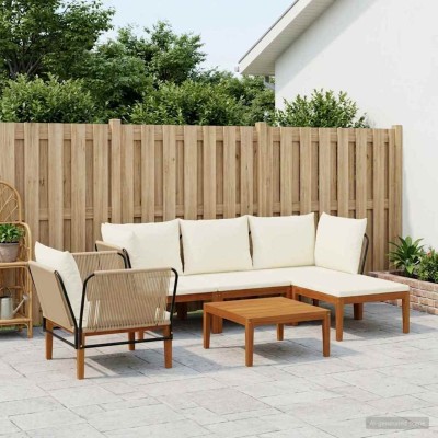 6 pcs. Solid acacia wood...