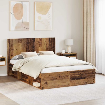 Bed frame with storage and...