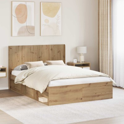 Bed frame with storage and...