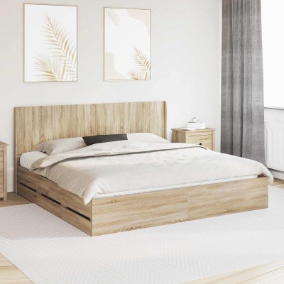 Bed frame with storage and...