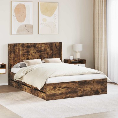 Bed frame with storage and...