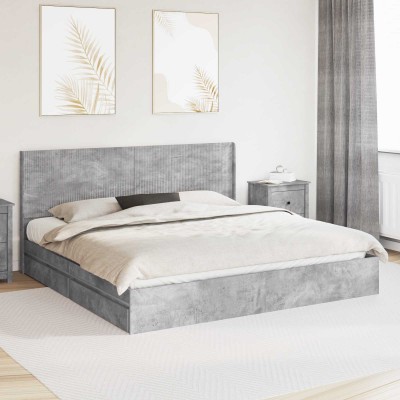 Bed frame with storage and...