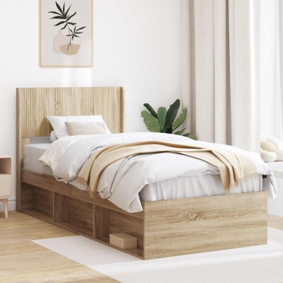 Bed frame with storage and...