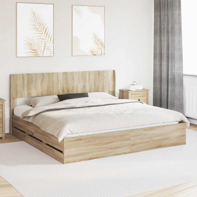 Bed frame with storage and...