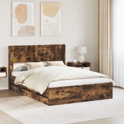 Bed frame with storage and...