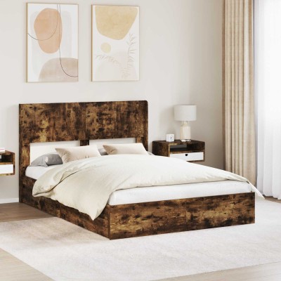 Bed frame with storage and...
