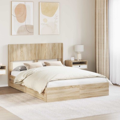 Bed frame with storage and...