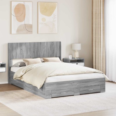 Bed frame with storage and...