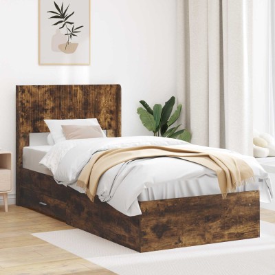 Bed frame with storage and...