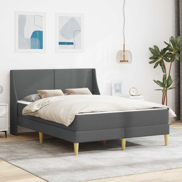 Bed frame with mattress and headboard Polyester