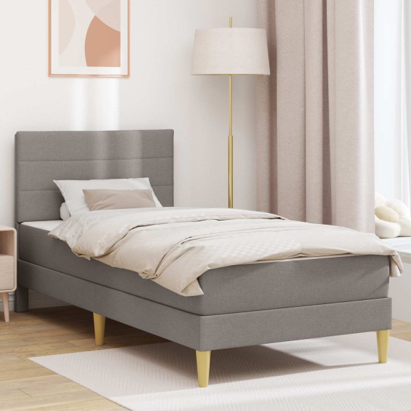 Bed frame Taupe 100 x 200 cm Polyester