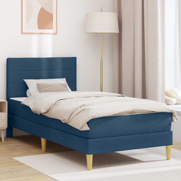Bed frame Blue 100 x 200 cm Polyester