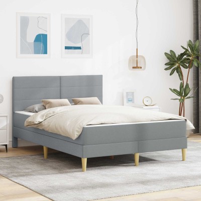 Bed frame vidaXL Light gray...