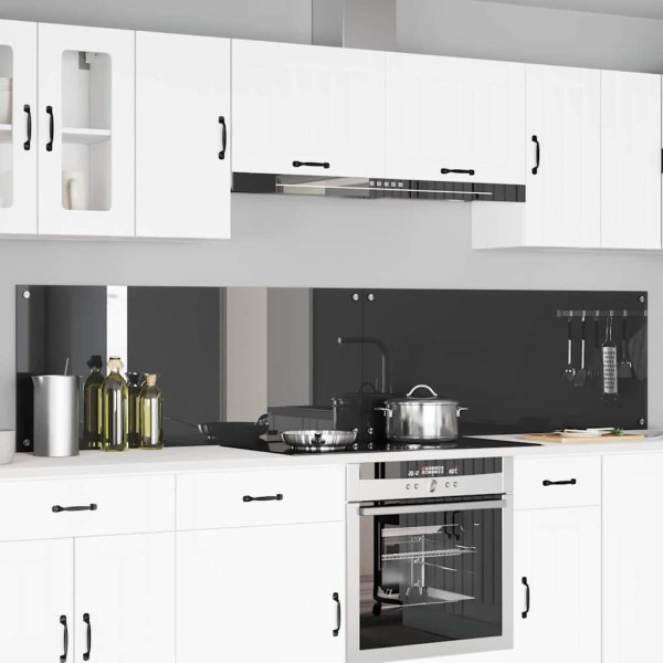 Kitchen back plate 2 pcs Dark grey 120 x 50 cm