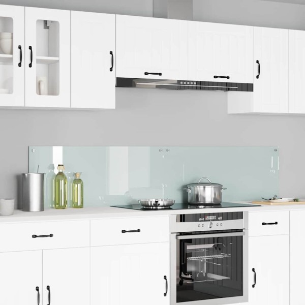 Kitchen back plate 2 pcs White 100 x 40 cm