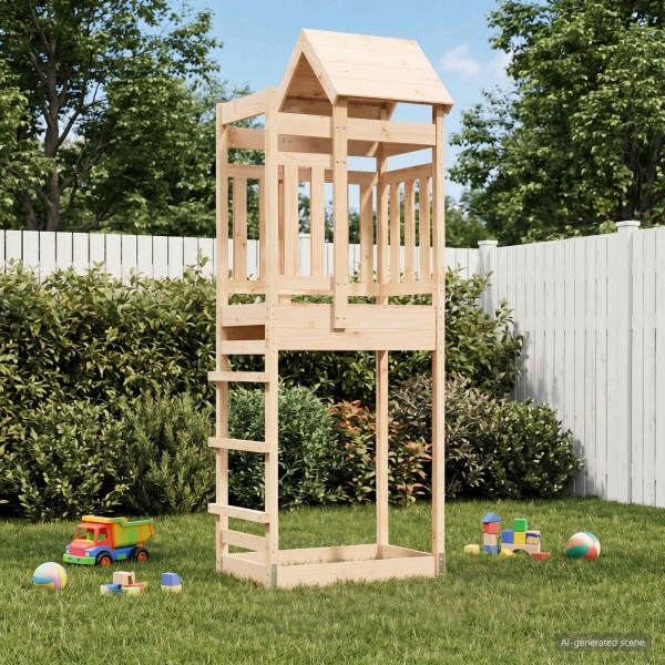 Game tower Brown 52.5 x 85 x 238 cm Solid pine wood