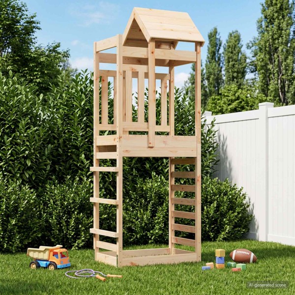 Game tower Brown 52.5 x 85 x 238 cm Solid pine wood