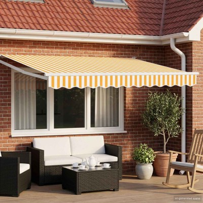 Retractable awning Yellow...