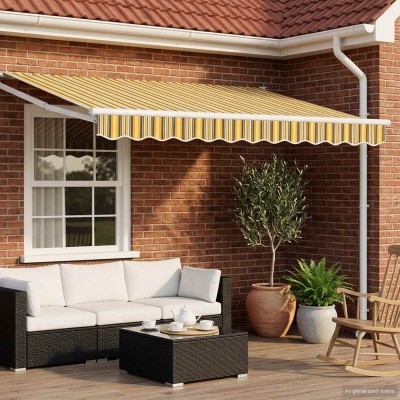 Retractable awning Yellow,...