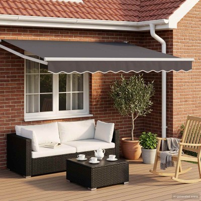 Manual retractable awning...