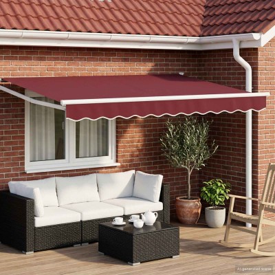 Manual retractable awning...