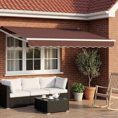 Manual retractable awning...
