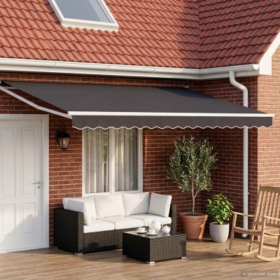 Manual retractable awning...