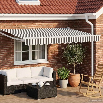 Manual retractable awning...