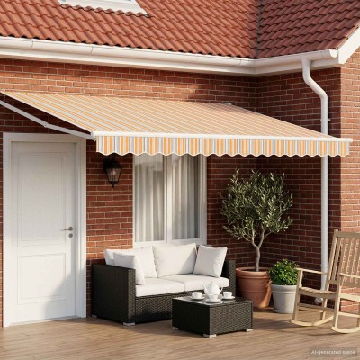 Manual retractable awning...