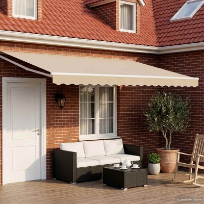 Manual retractable awning...