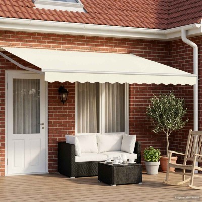 Manual retractable awning...